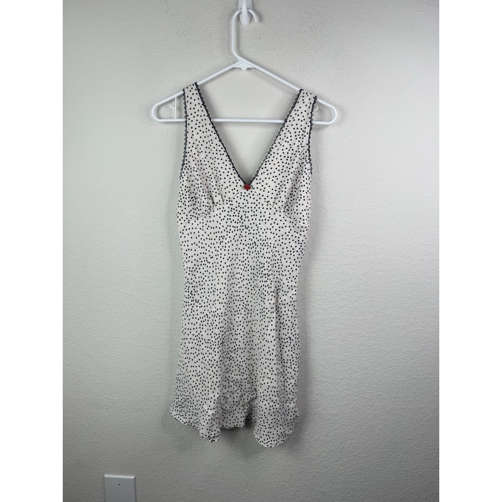 Wild Fable Polka Dot Sleeveless Mini Dress Sz M V Neck Ruffle Hem Y2K Coquette - Picture 4 of 8